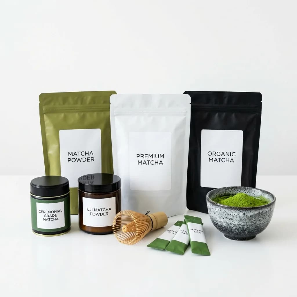 Retail-ready matcha packaging