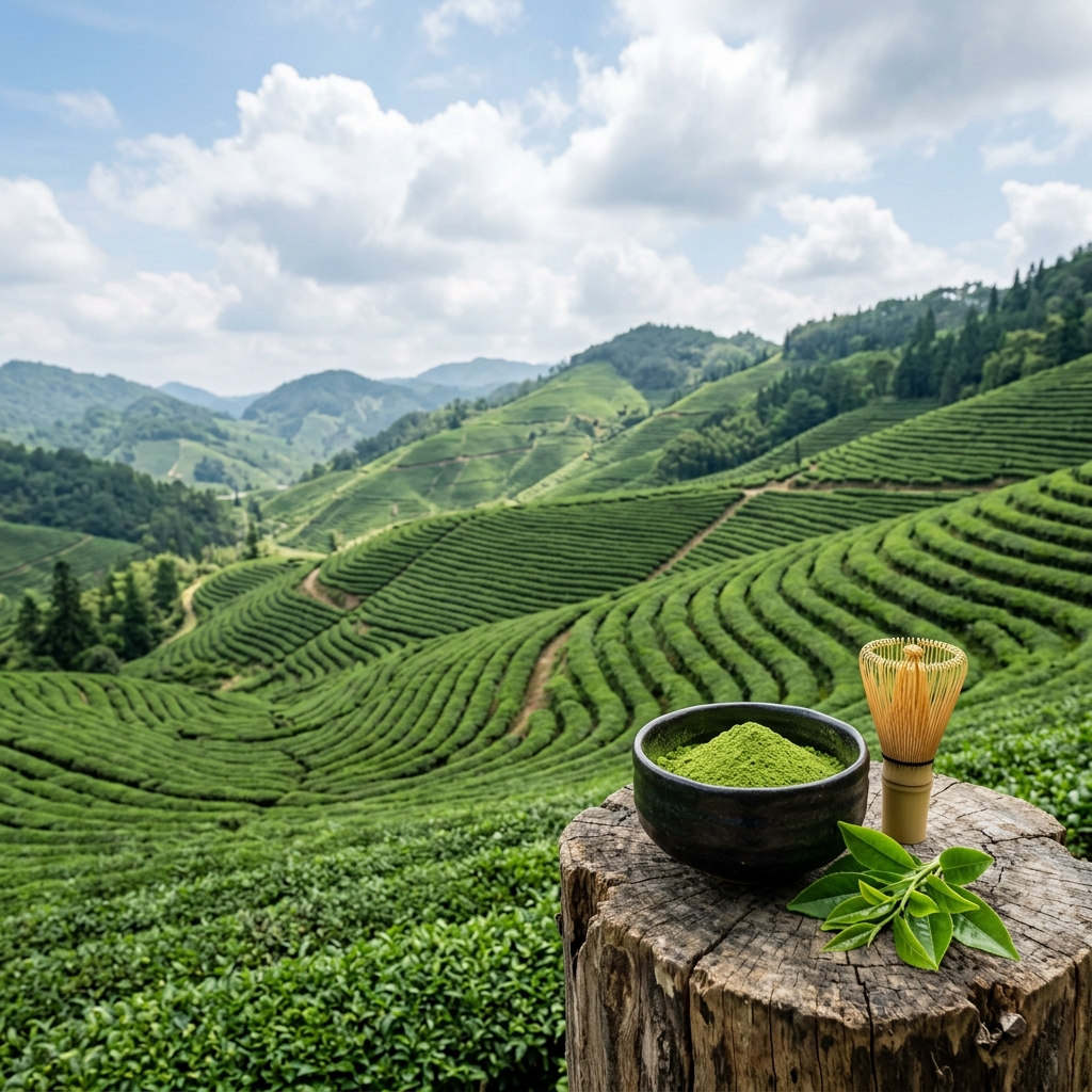 Matcha tea field