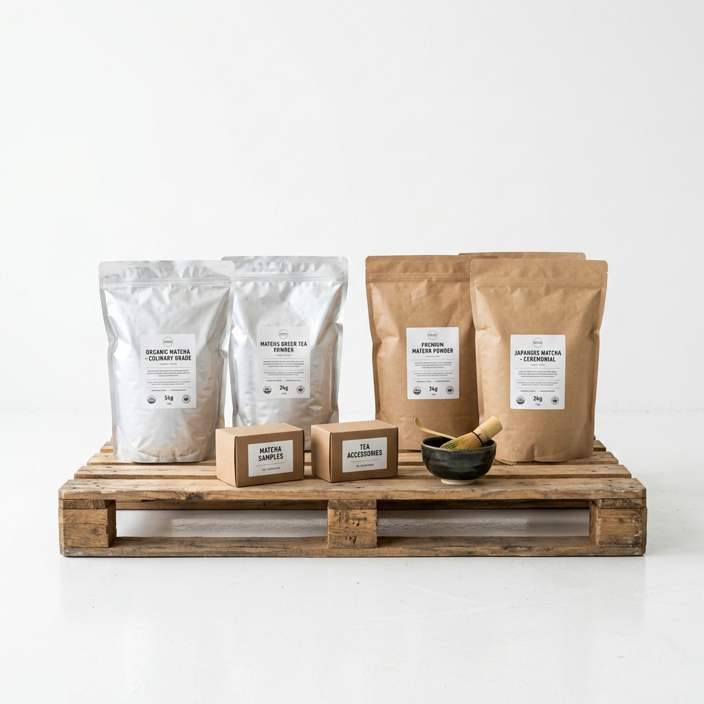Industrial bulk matcha packaging